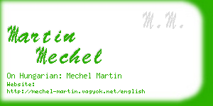 martin mechel business card